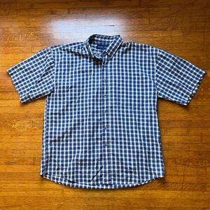Sutter & Grant Blue Plaid Button Down Shirt L